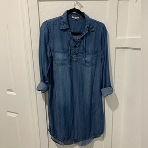Maurices Women’s Chambray Denim Dress Size Large L
